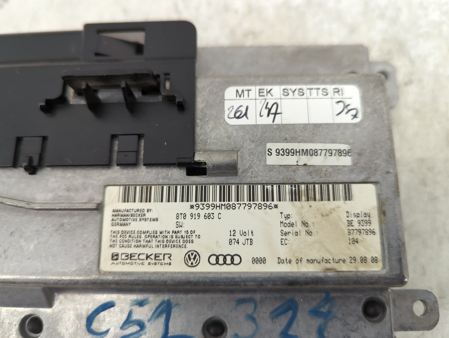 2008-2009 Audi A5 Information Display Screen - Oemusedautoparts1.com