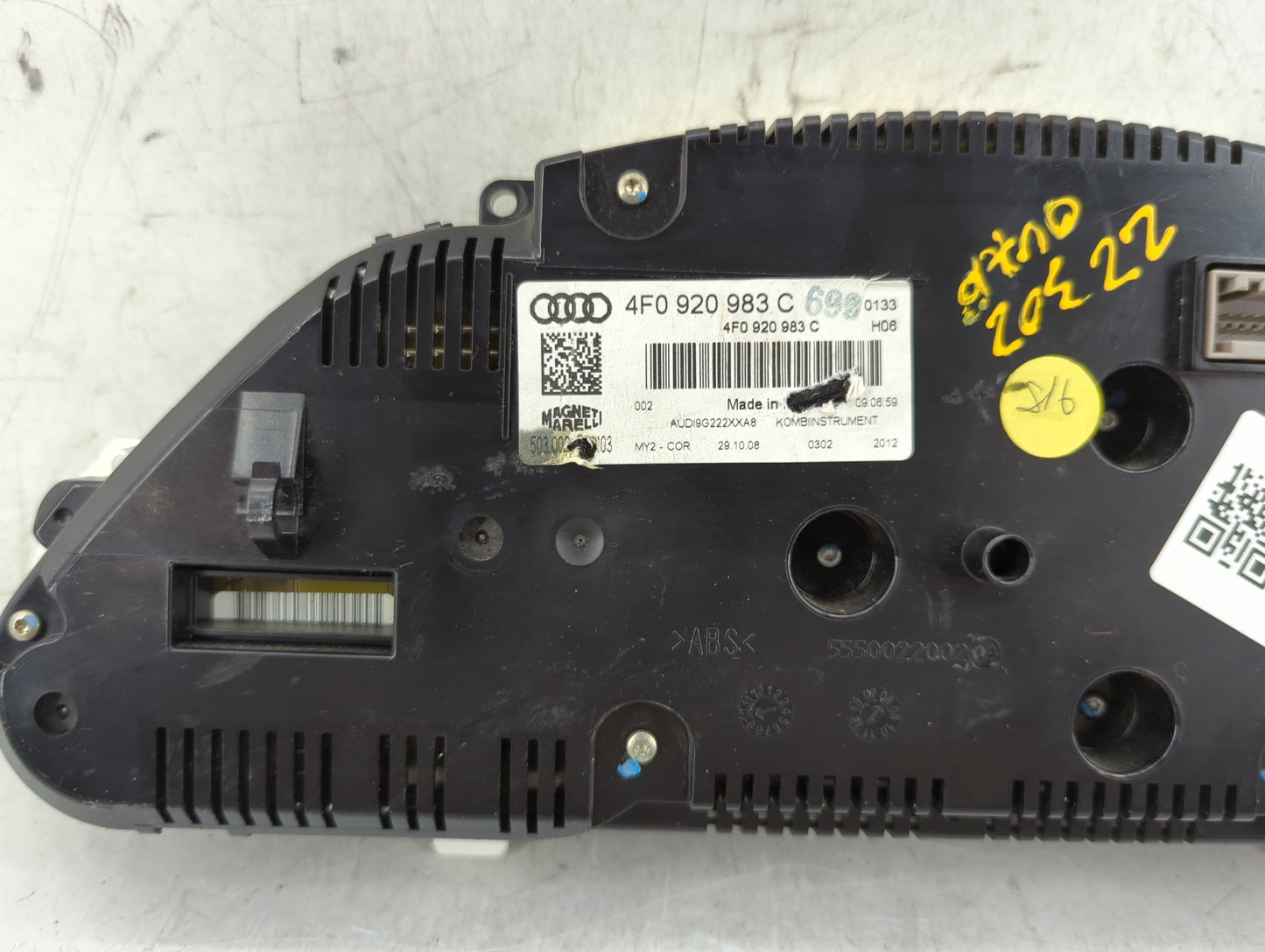 2009-2010 Audi A6 PCM Engine Control Computer ECU ECM PCU OEM P/N:4F0920983C Fits Fits 2009 2010 OEM Used Auto Parts - Oemus