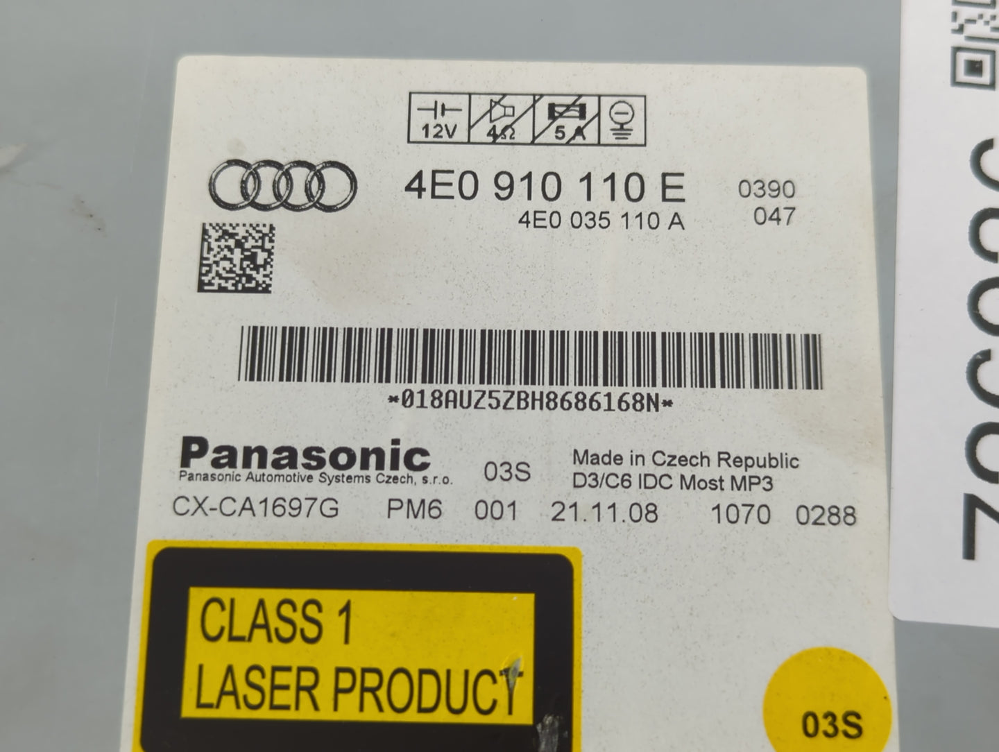 2009 Audi A6 Am Fm Cd Player Radio Receiver - Oemusedautoparts1.com