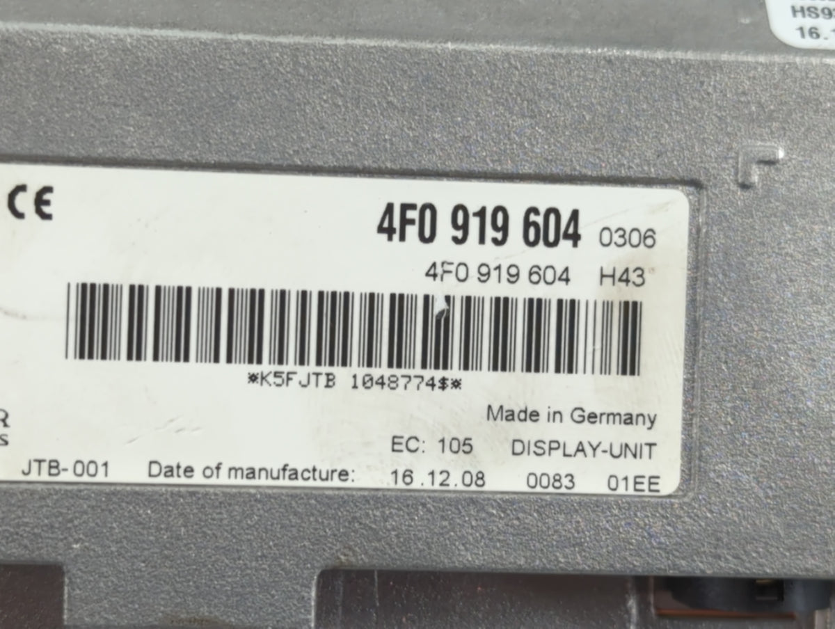 2009 Audi Q5 Information Display Screen - Oemusedautoparts1.com