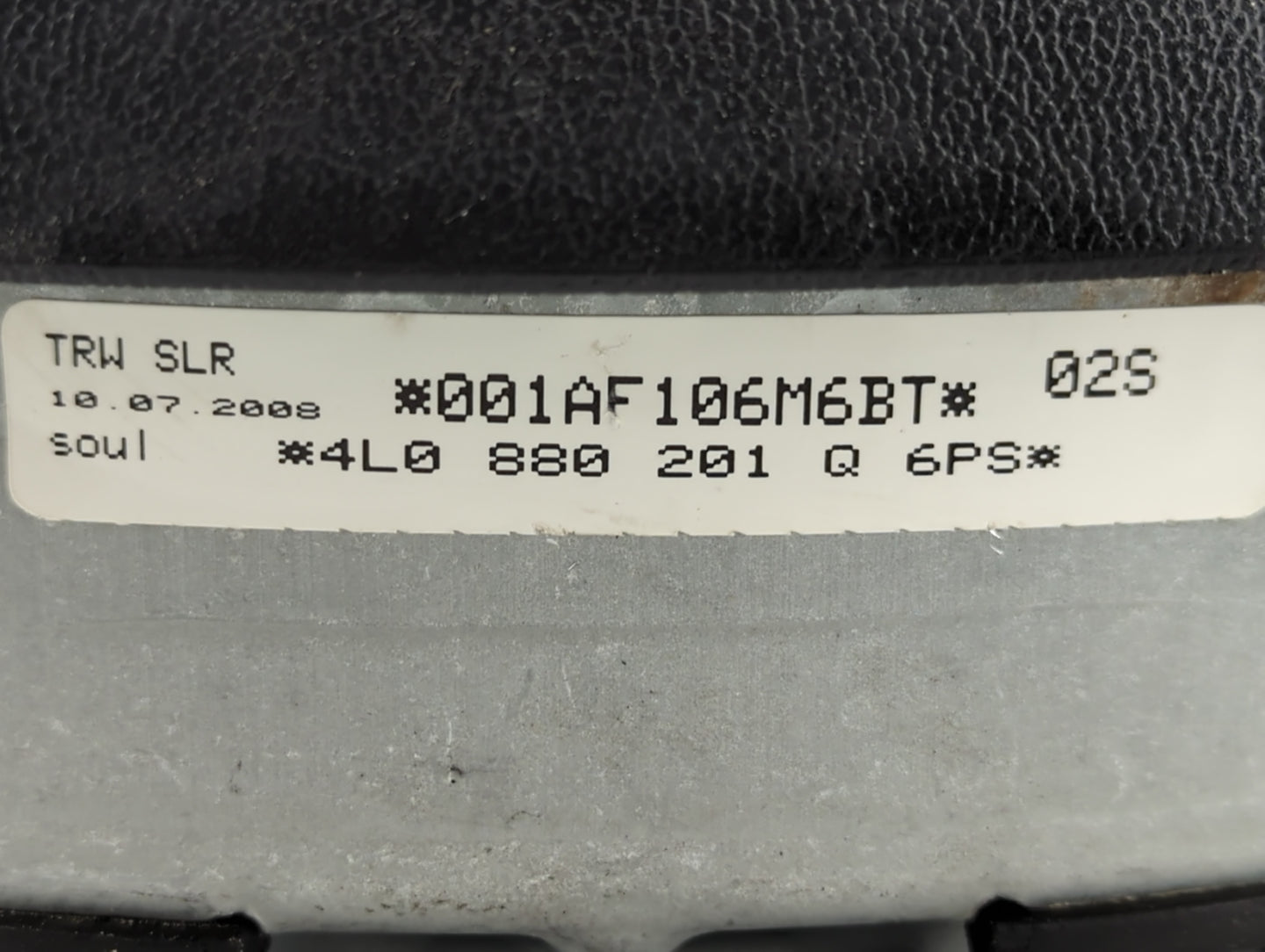 2007-2010 Audi Q7 Air Bag Driver Left Steering Wheel Mounted P/N:4L0 880 201 Q 6PS Fits Fits 2007 2008 2009 2010 OEM Used Au