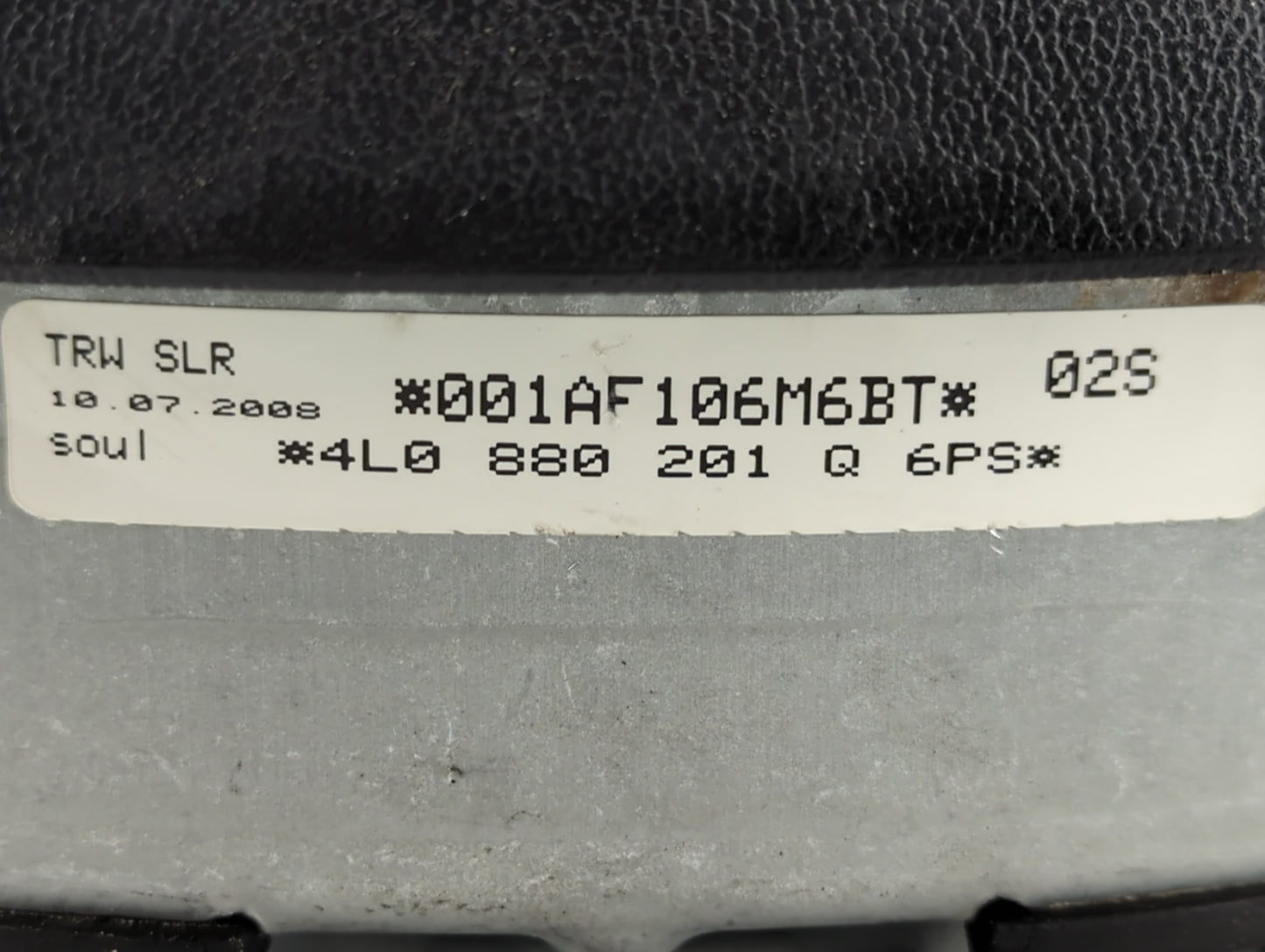 2007-2010 Audi Q7 Air Bag Driver Left Steering Wheel Mounted P/N:4L0 880 201 Q 6PS Fits Fits 2007 2008 2009 2010 OEM Used Au
