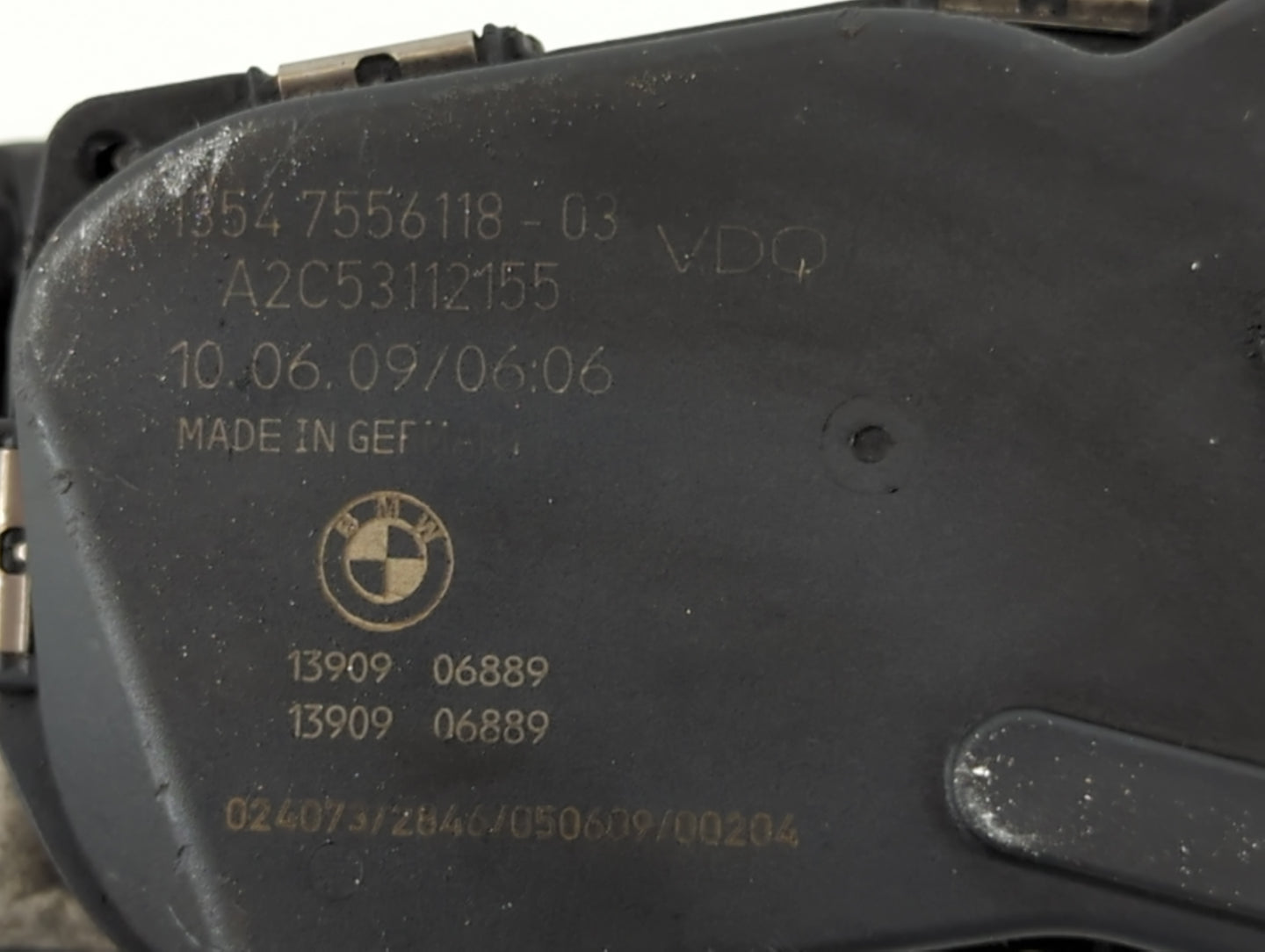 2008-2013 Bmw 128i Throttle Body P/N:1354 7556118 03 Fits Fits 2007 2008 2009 2010 2011 2012 2013 OEM Used Auto Parts - Oemu