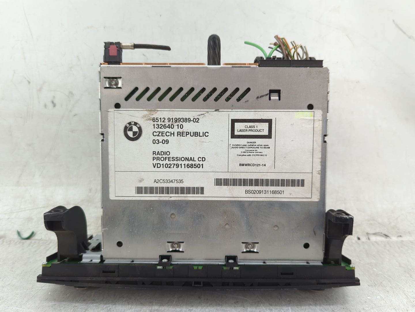 2008-2009 Bmw 328 Radio AM FM Cd Player Receiver Replacement P/N:65129199389-02 9199389, VD102791168501 Fits Fits 2008 2009 