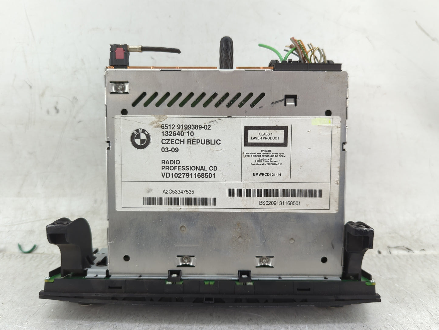 2008-2009 Bmw 328 Radio AM FM Cd Player Receiver Replacement P/N:65129199389-02 9199389, VD102791168501 Fits Fits 2008 2009 
