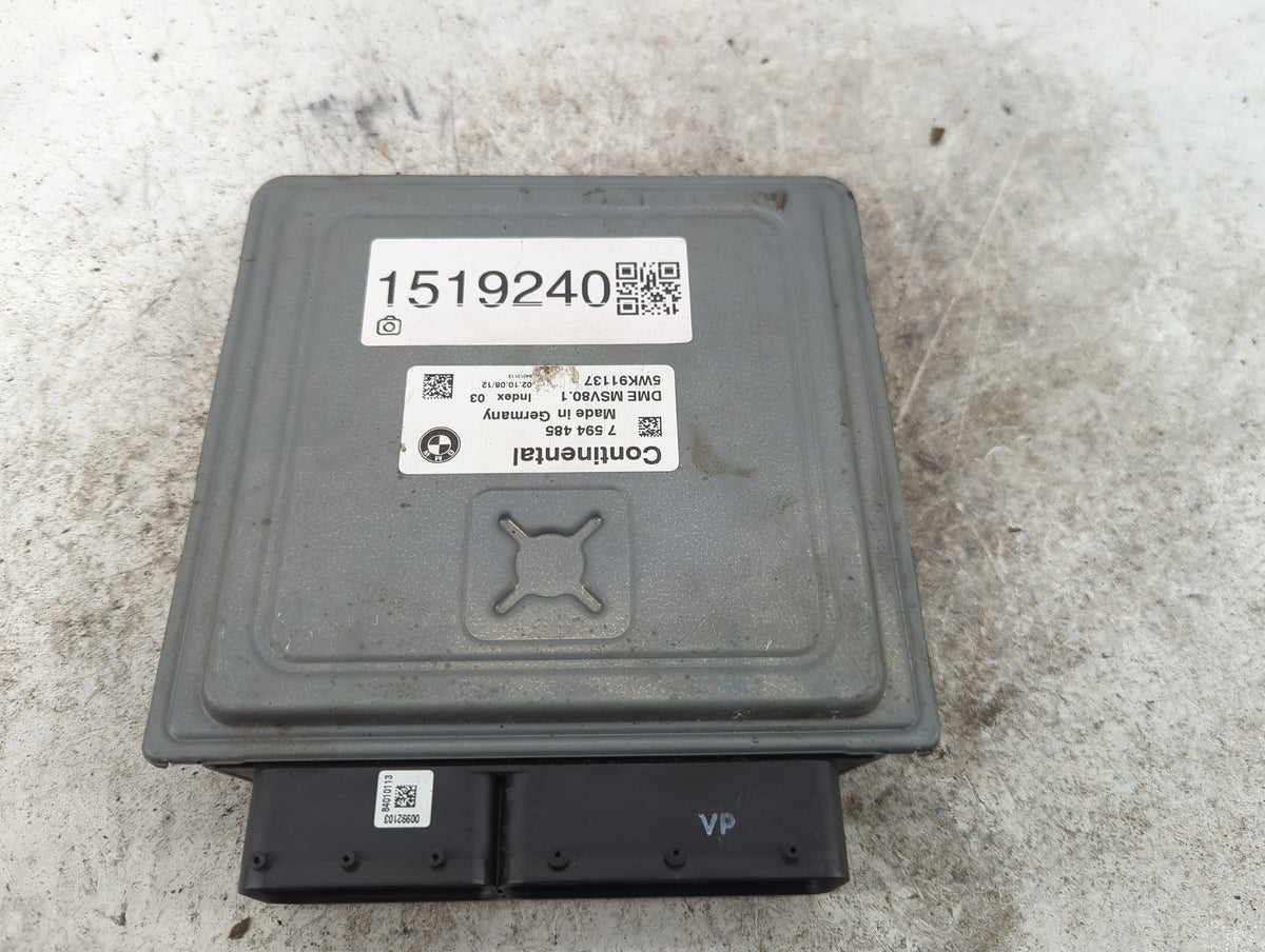 2009 Bmw 328 PCM Engine Control Computer ECU ECM PCU OEM P/N:7594485 DME MSV80.1, 5WK91137 OEM Used Auto Parts - Oemusedauto