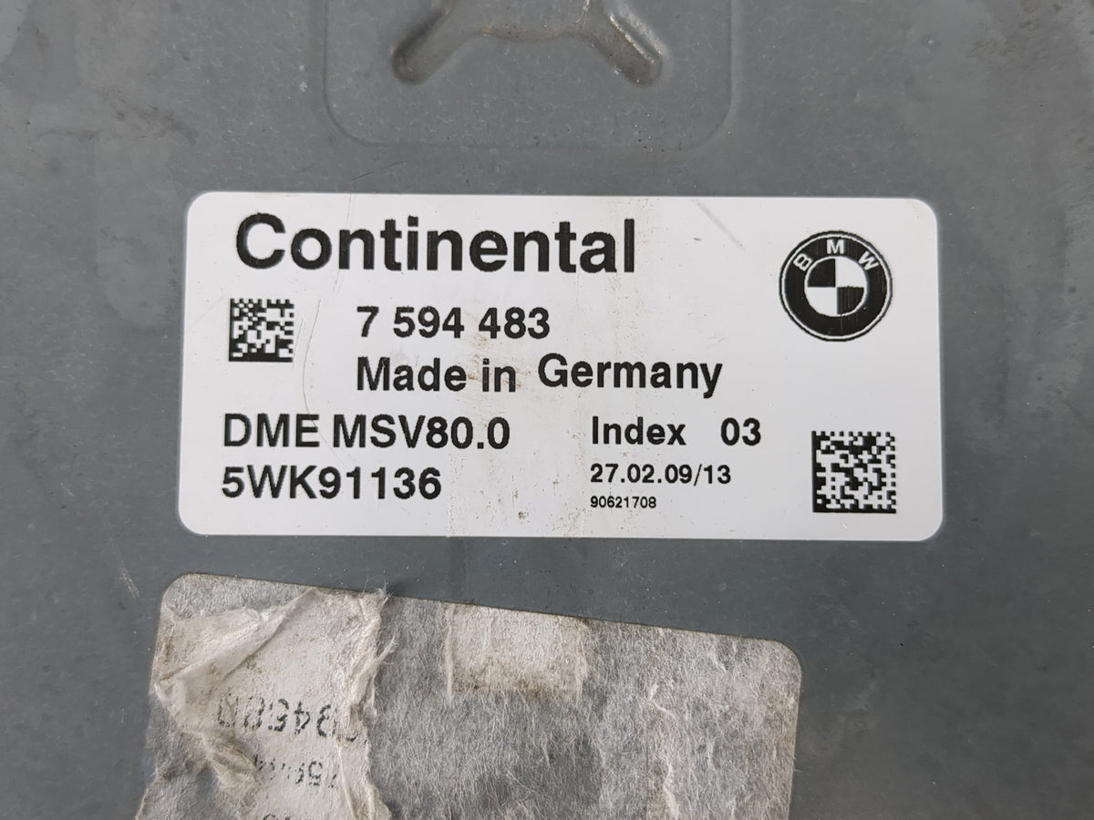 2009 Bmw 328i PCM Engine Control Computer ECU ECM PCU OEM P/N:7594483 5WK91136 Fits OEM Used Auto Parts - Oemusedautoparts1.