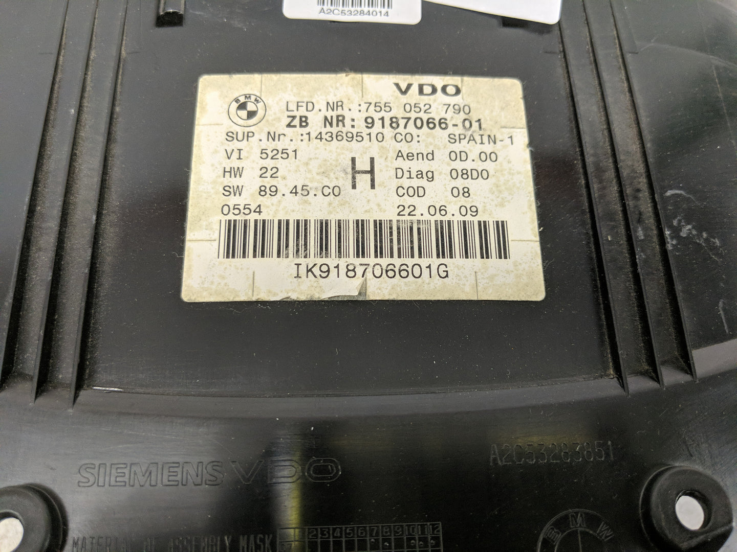 2007-2012 Bmw 328i Instrument Cluster Speedometer Gauges P/N:IK918706601G Fits Fits 2007 2008 2009 2010 2011 2012 OEM Used A