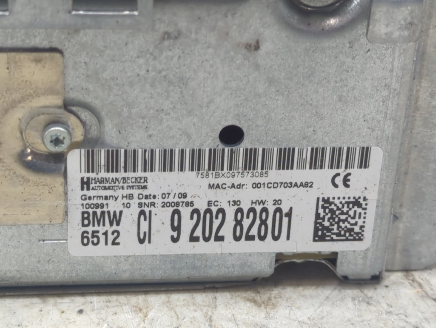 2008-2009 Bmw 328i Radio AM FM Cd Player Receiver Replacement P/N:9 202 82801 Fits Fits 2008 2009 OEM Used Auto Parts - Oemu
