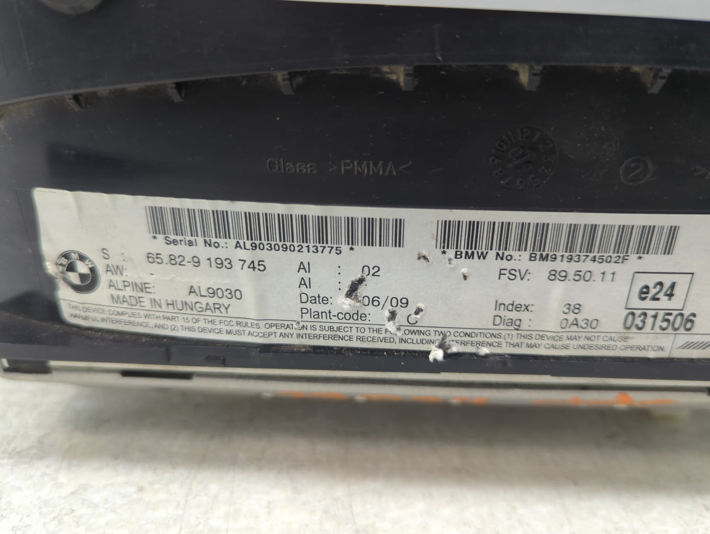 2009-2009 Bmw 328i Information Display Screen - Oemusedautoparts1.com