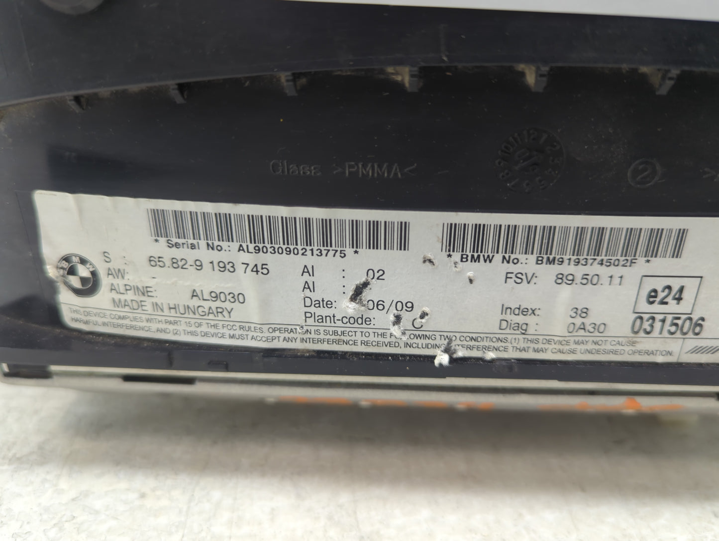 2009-2009 Bmw 328i Information Display Screen - Oemusedautoparts1.com