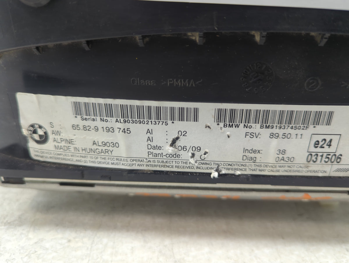2009-2009 Bmw 328i Information Radio Display Screen - Oemusedautoparts1.com