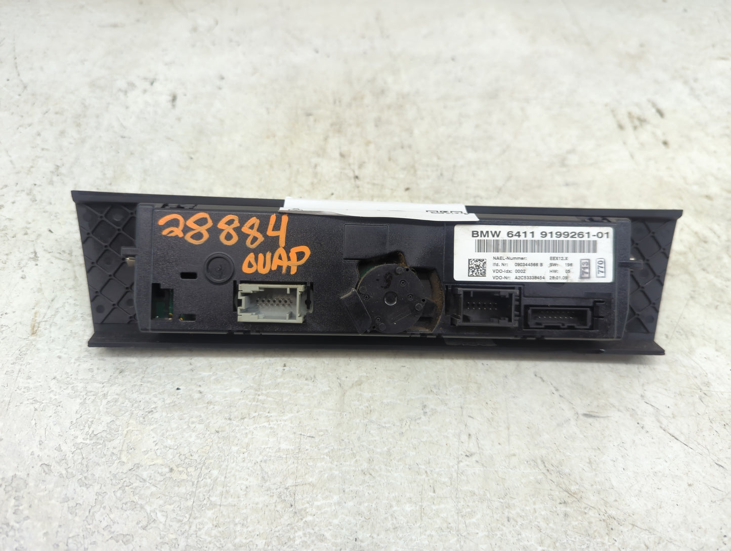 2007-2010 Bmw 328i Climate Control Module Temperature AC/Heater Replacement P/N:9199261-01 Fits Fits 2007 2008 2009 2010 OEM