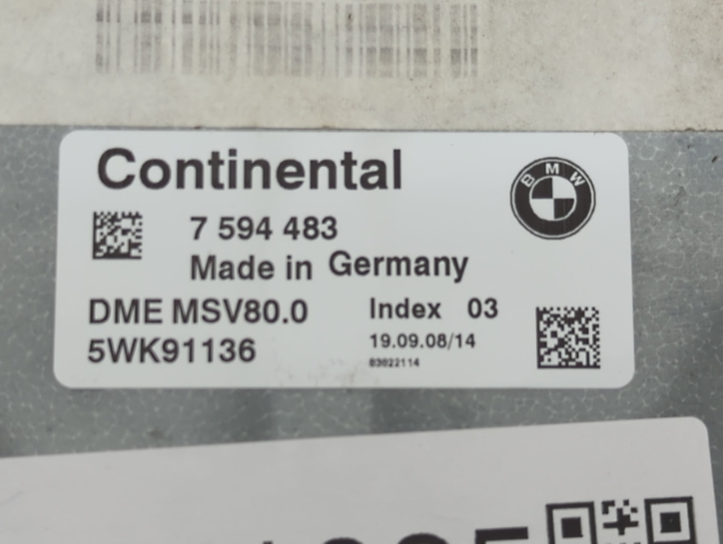 2007-2010 Bmw 328i PCM Engine Control Computer ECU ECM PCU OEM P/N:7 594 483 Fits Fits 2007 2008 2009 2010 OEM Used Auto Par