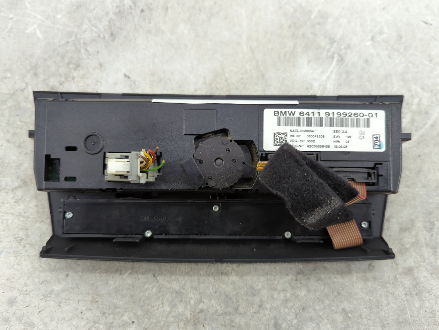 2007-2009 Bmw 328i Climate Control Module Temperature AC/Heater Replacement P/N:9199260-01 Fits Fits 2007 2008 2009 OEM Used