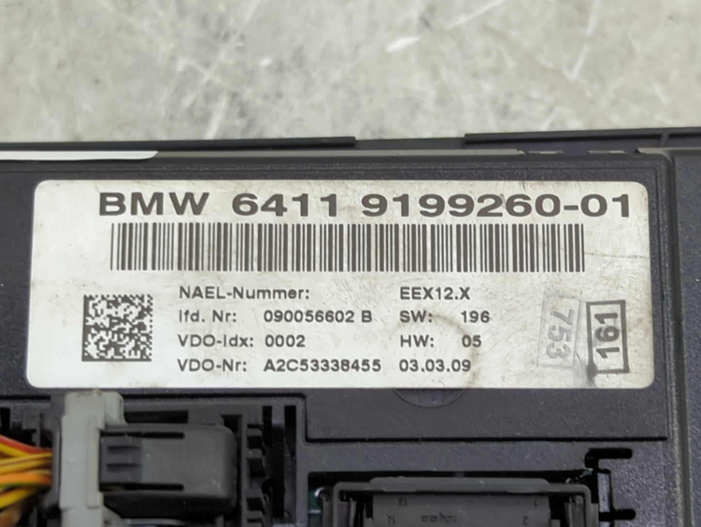 2007-2009 Bmw 328i Climate Control Module Temperature AC/Heater Replacement P/N:9199260-01 Fits Fits 2007 2008 2009 OEM Used