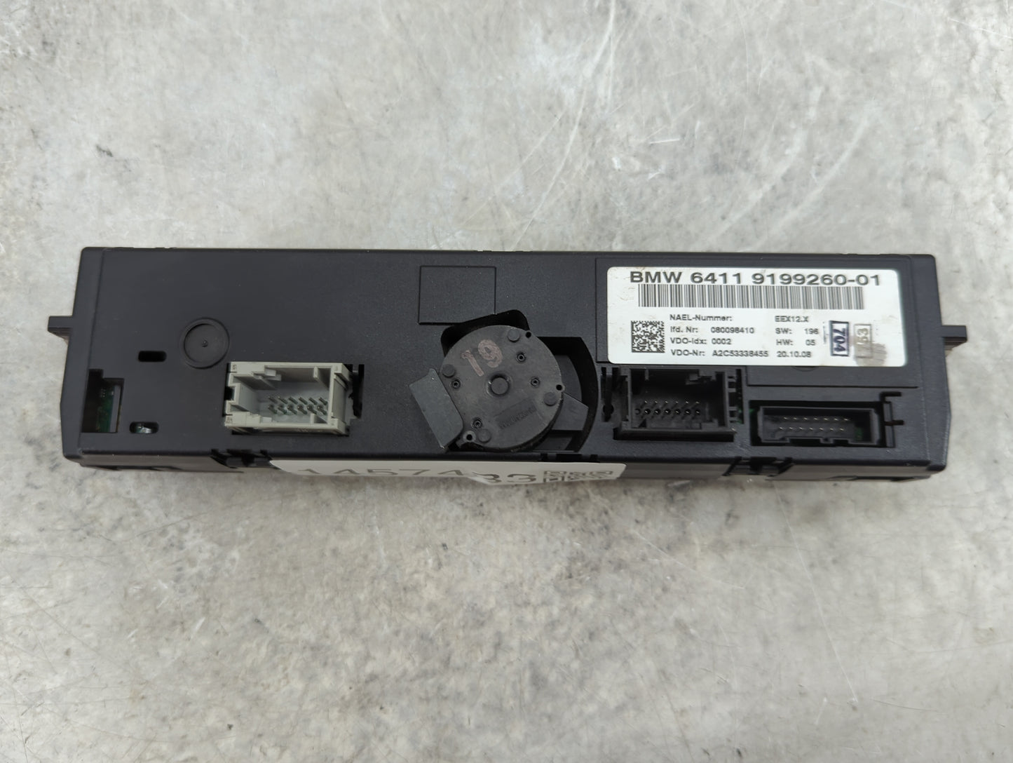 2007-2009 Bmw 328i Climate Control Module Temperature AC/Heater Replacement P/N:9199260-01 Fits Fits 2007 2008 2009 OEM Used