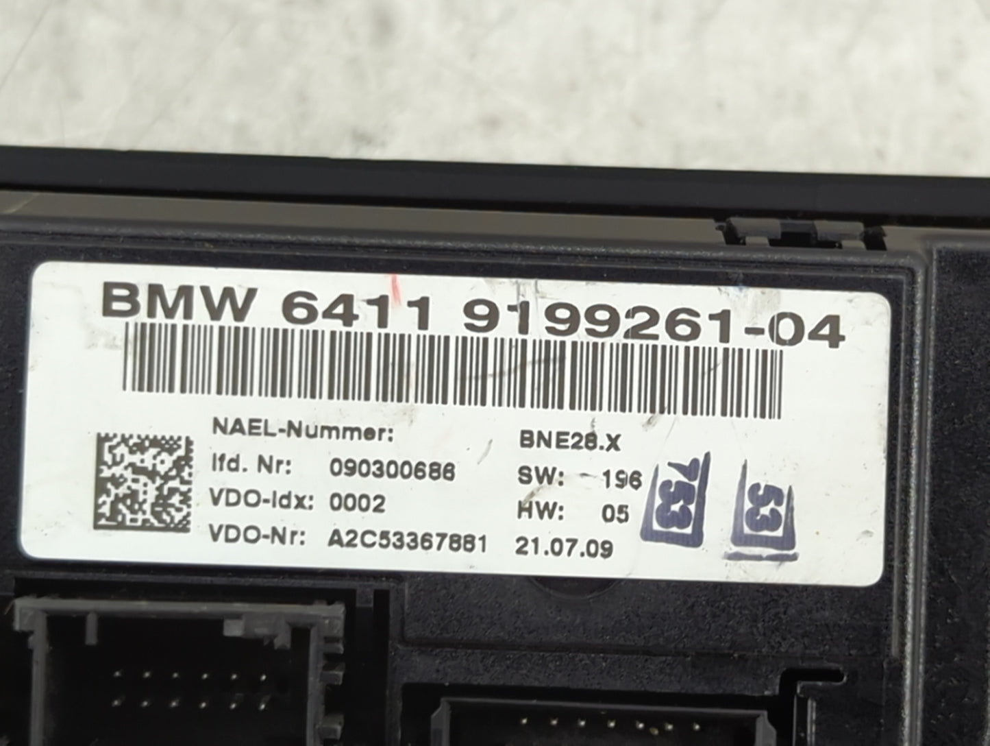 2007-2010 Bmw 328i Climate Control Module Temperature AC/Heater Replacement P/N:9199261-04 Fits Fits 2007 2008 2009 2010 OEM