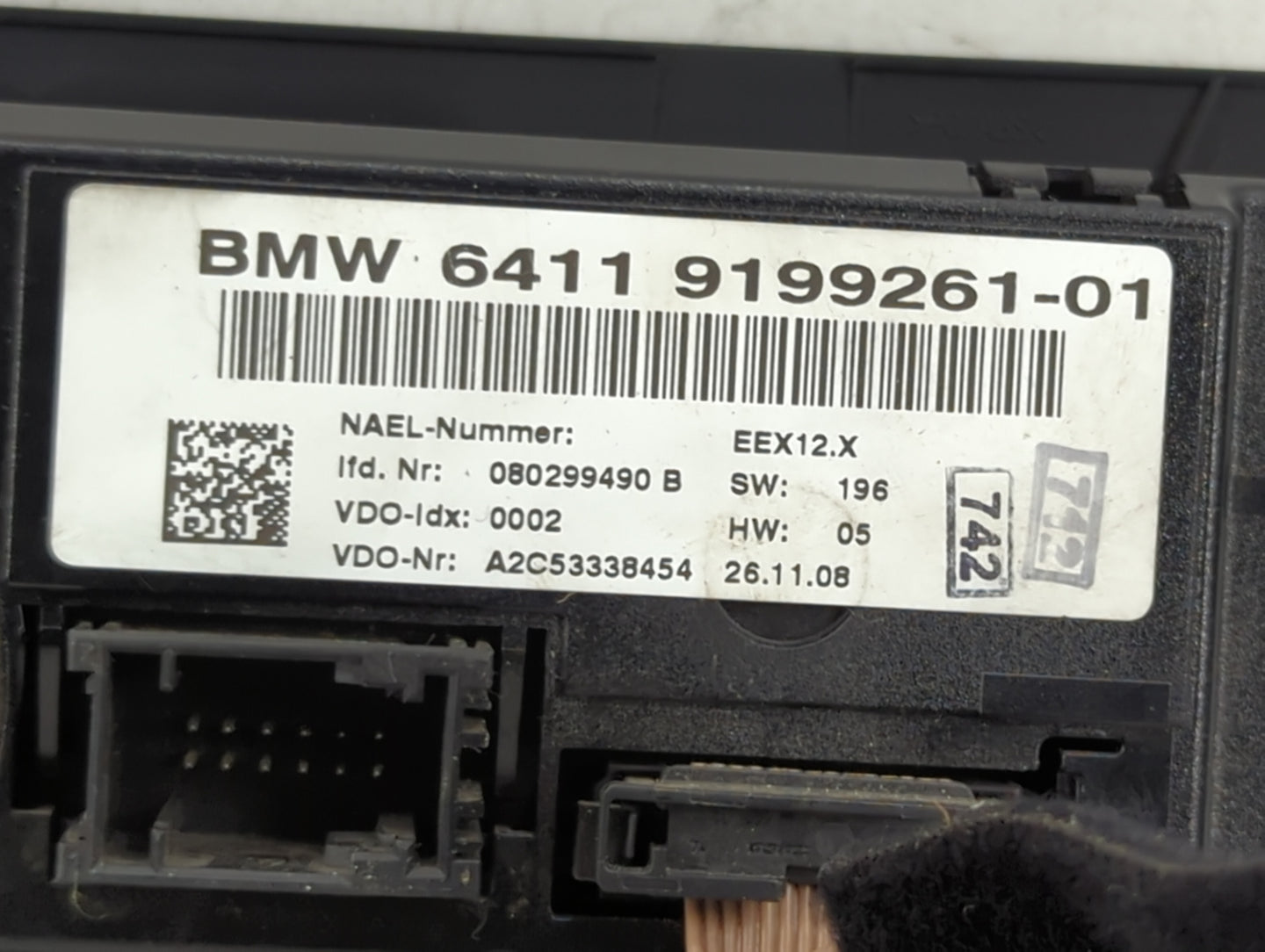 2007-2010 Bmw 328i Climate Control Module Temperature AC/Heater Replacement P/N:9199261-01 Fits Fits 2007 2008 2009 2010 OEM