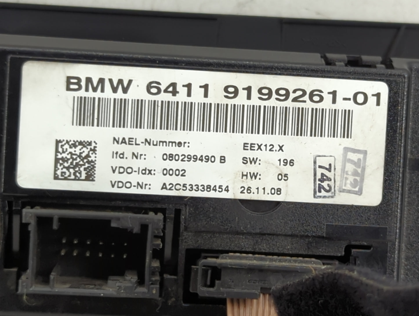 2007-2010 Bmw 328i Climate Control Module Temperature AC/Heater Replacement P/N:9199261-01 Fits Fits 2007 2008 2009 2010 OEM