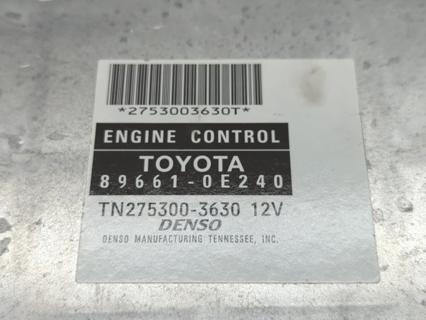 2009 Bmw 328i PCM Engine Control Computer ECU ECM PCU OEM P/N:89661-0E240 Fits OEM Used Auto Parts - Oemusedautoparts1.com