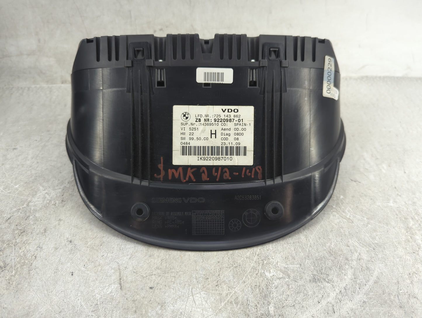 2009-2012 Bmw 335 Instrument Cluster Speedometer Gauges P/N:9187084-01 A2C53321864 Miles: Fits Fits 2009 2010 2011 2012 OEM 