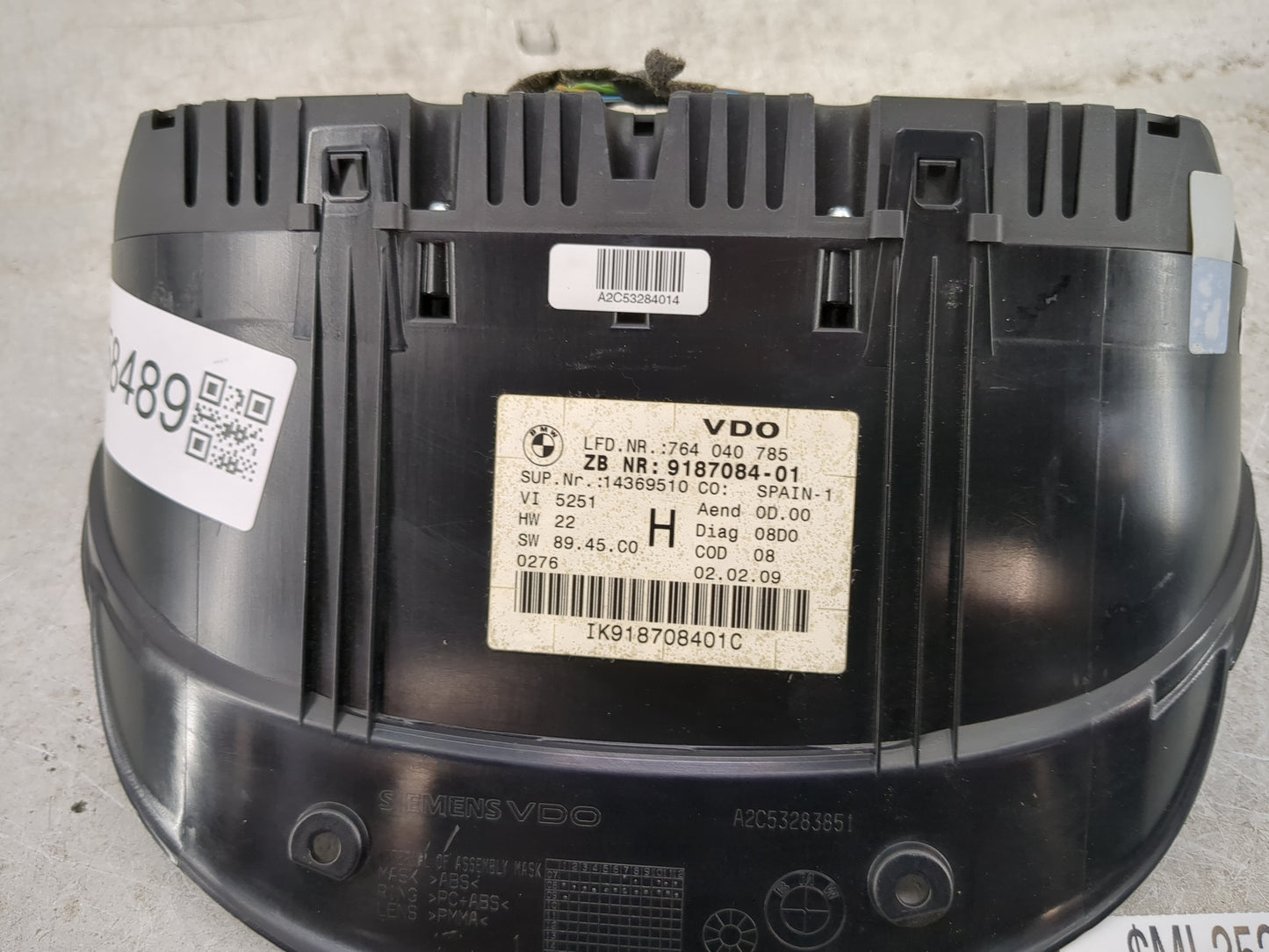 2009-2012 Bmw 335 Instrument Cluster Speedometer Gauges P/N:9187084-01 A2C53321864 Miles:143K Fits Fits 2009 2010 2011 2012 