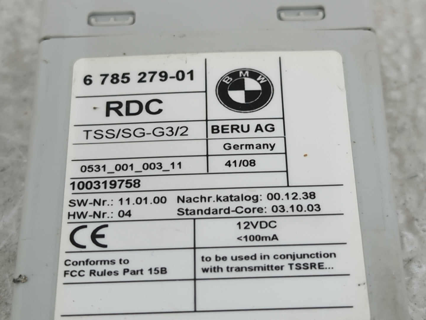 2009 Bmw 335i Tire Pressure Monitoring System Sensor Tpms - Oemusedautoparts1.com