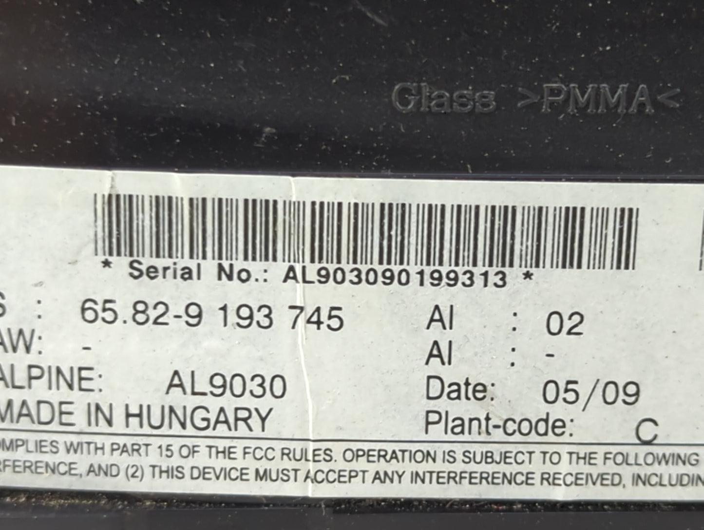2009-2009 Bmw 335i Information Display Screen - Oemusedautoparts1.com