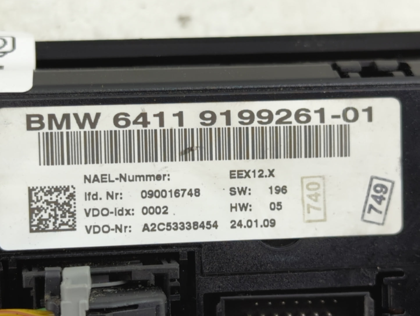 2007-2010 Bmw 335i Climate Control Module Temperature AC/Heater Replacement P/N:9199261-01 Fits Fits 2007 2008 2009 2010 OEM