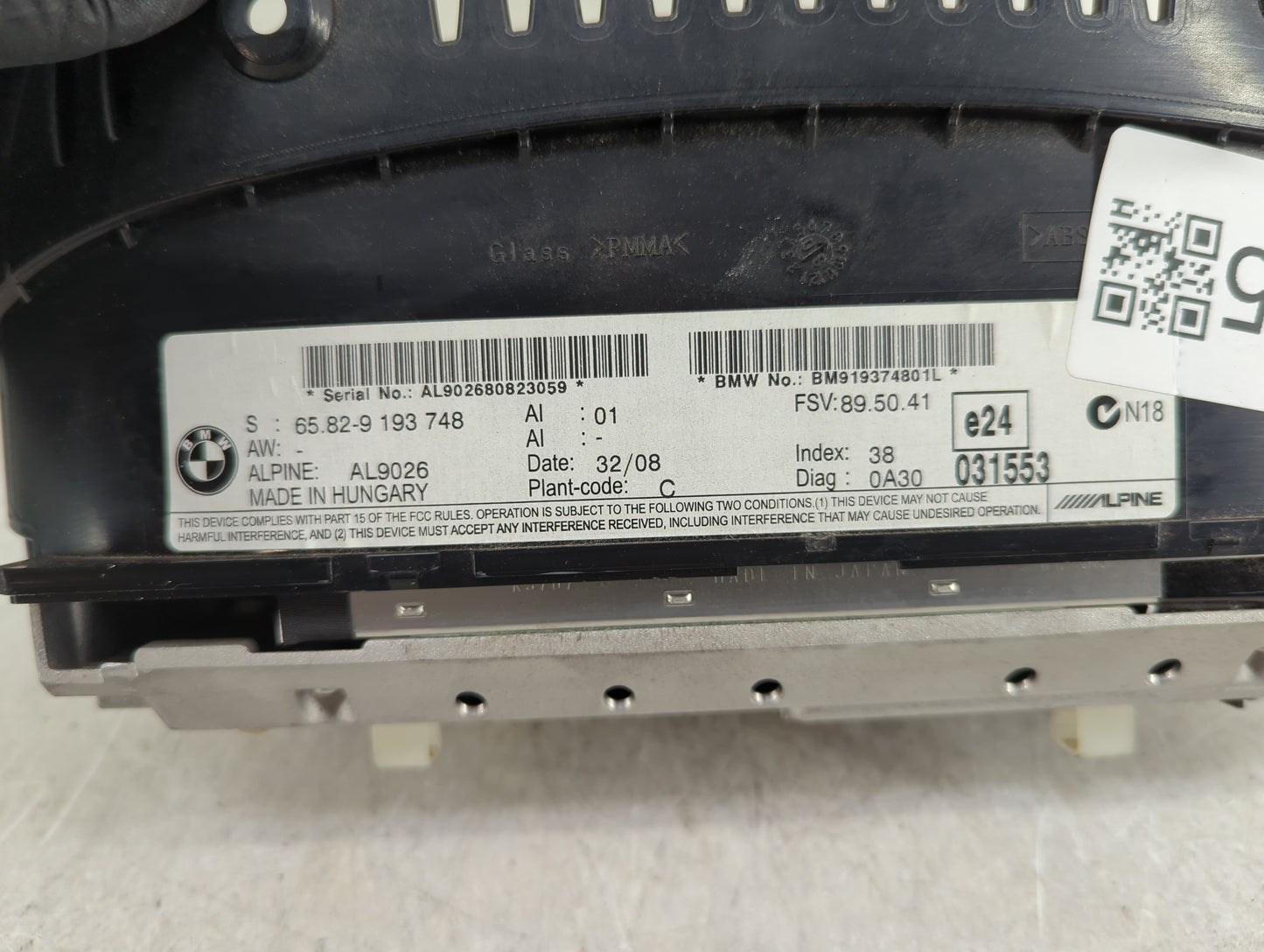 2009 Bmw 528 Information Display Screen Black - Oemusedautoparts1.com