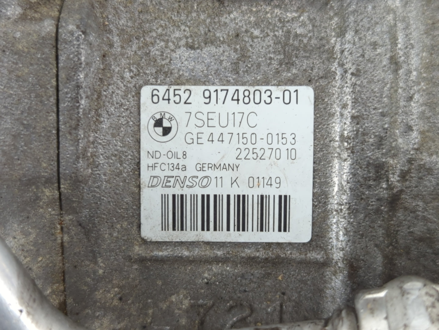 2008-2010 Bmw 528i Air Conditioning A/c Ac Compressor Oem - Oemusedautoparts1.com