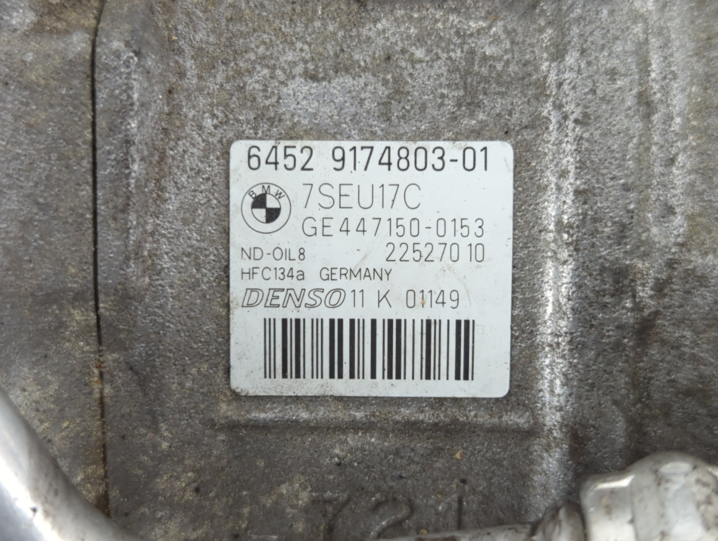 2008-2010 Bmw 528i Air Conditioning A/c Ac Compressor Oem - Oemusedautoparts1.com