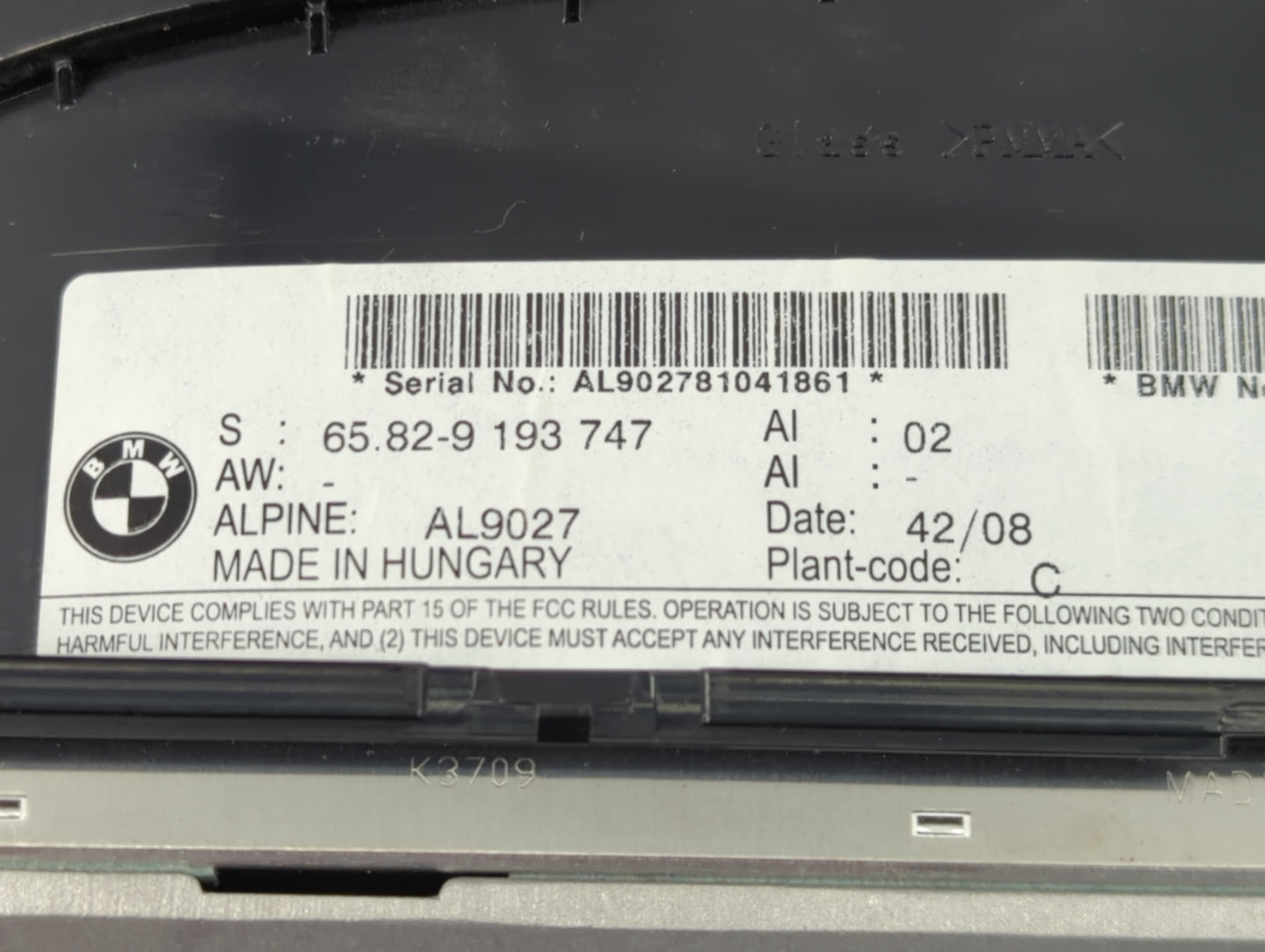 2008-2009 Bmw 535i Information Display Screen - Oemusedautoparts1.com