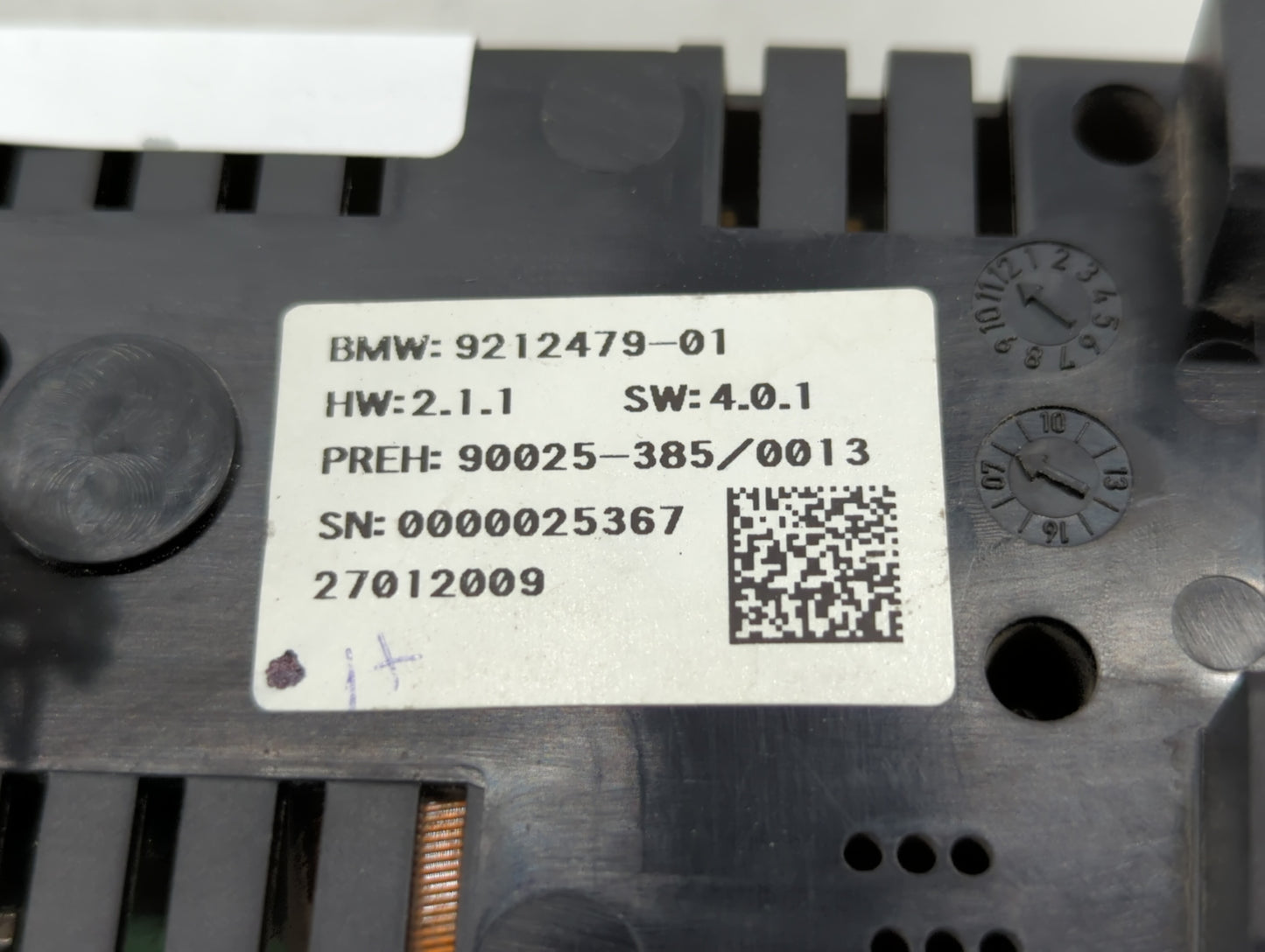 2013-2018 Bmw 640i Climate Control Module Temperature AC/Heater Replacement P/N:9212479-01 9331844 Fits OEM Used Auto Parts 