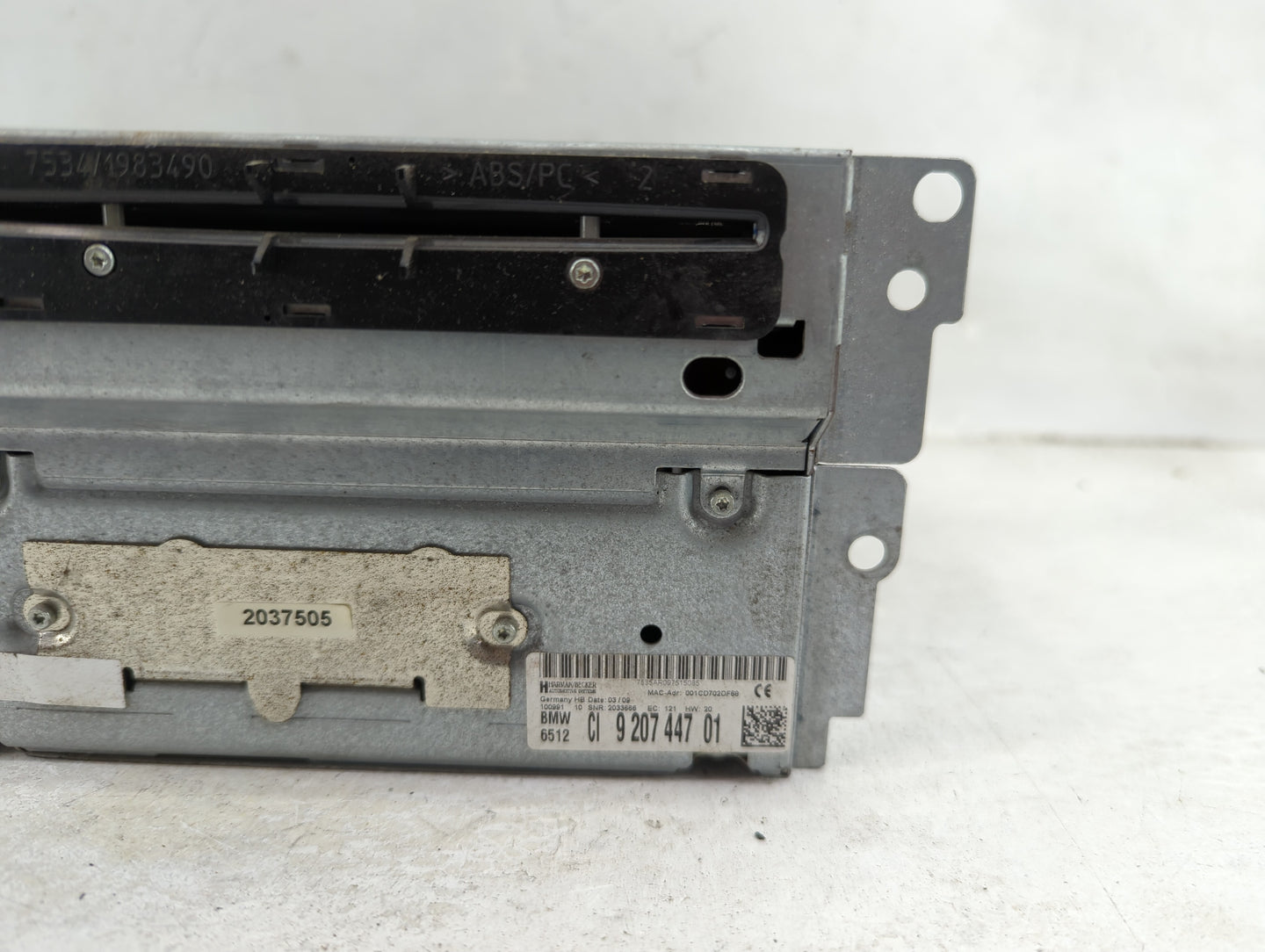 2009 Bmw 750 Radio AM FM Cd Player Receiver Replacement P/N:9207447 7534/1983490, 2037505, 2033666 Fits OEM Used Auto Parts 