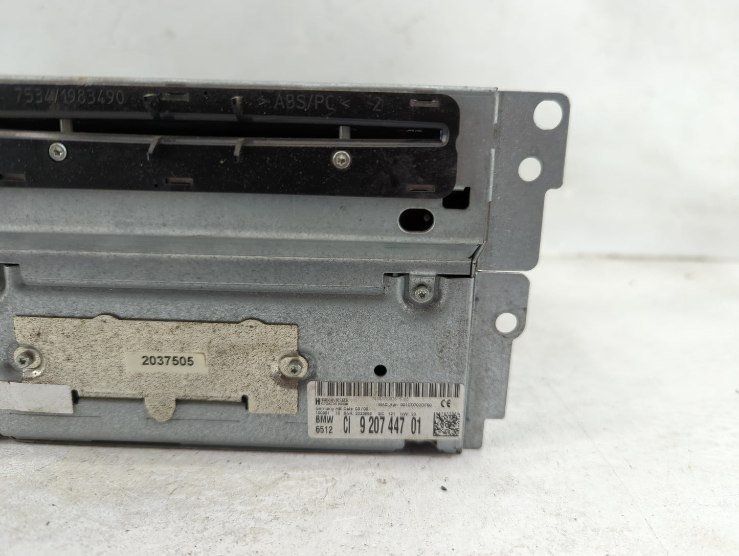 2009 Bmw 750 Radio AM FM Cd Player Receiver Replacement P/N:9207447 7534/1983490, 2037505, 2033666 Fits OEM Used Auto Parts 