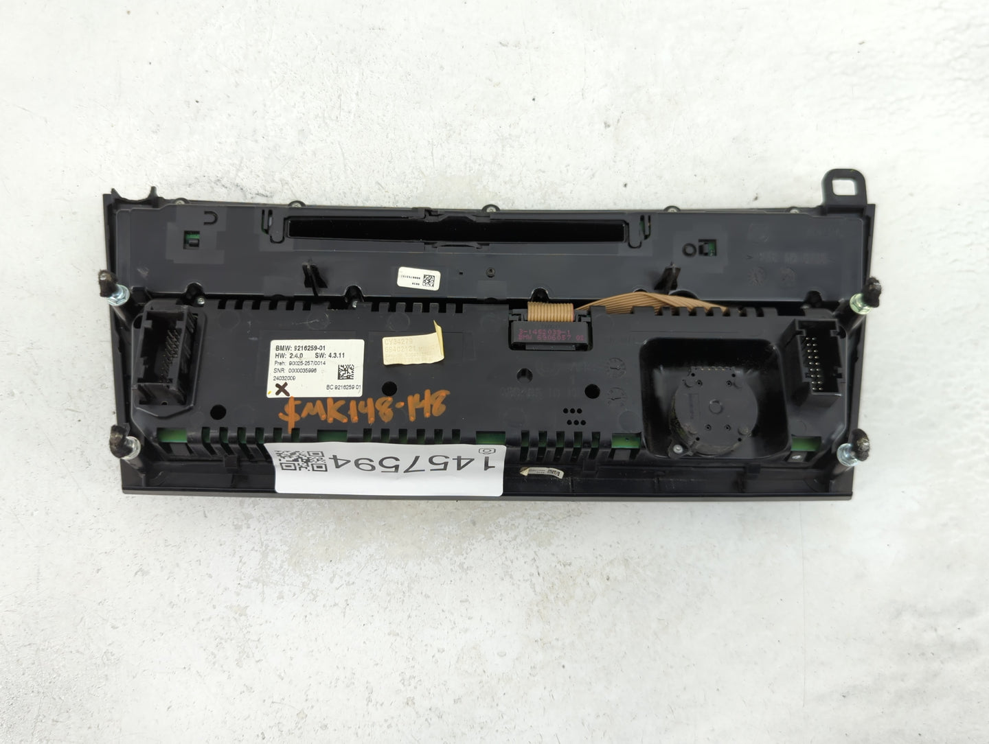 2009-2012 Bmw 750i Climate Control Module Temperature AC/Heater Replacement P/N:9216259-01 Fits Fits 2009 2010 2011 2012 201
