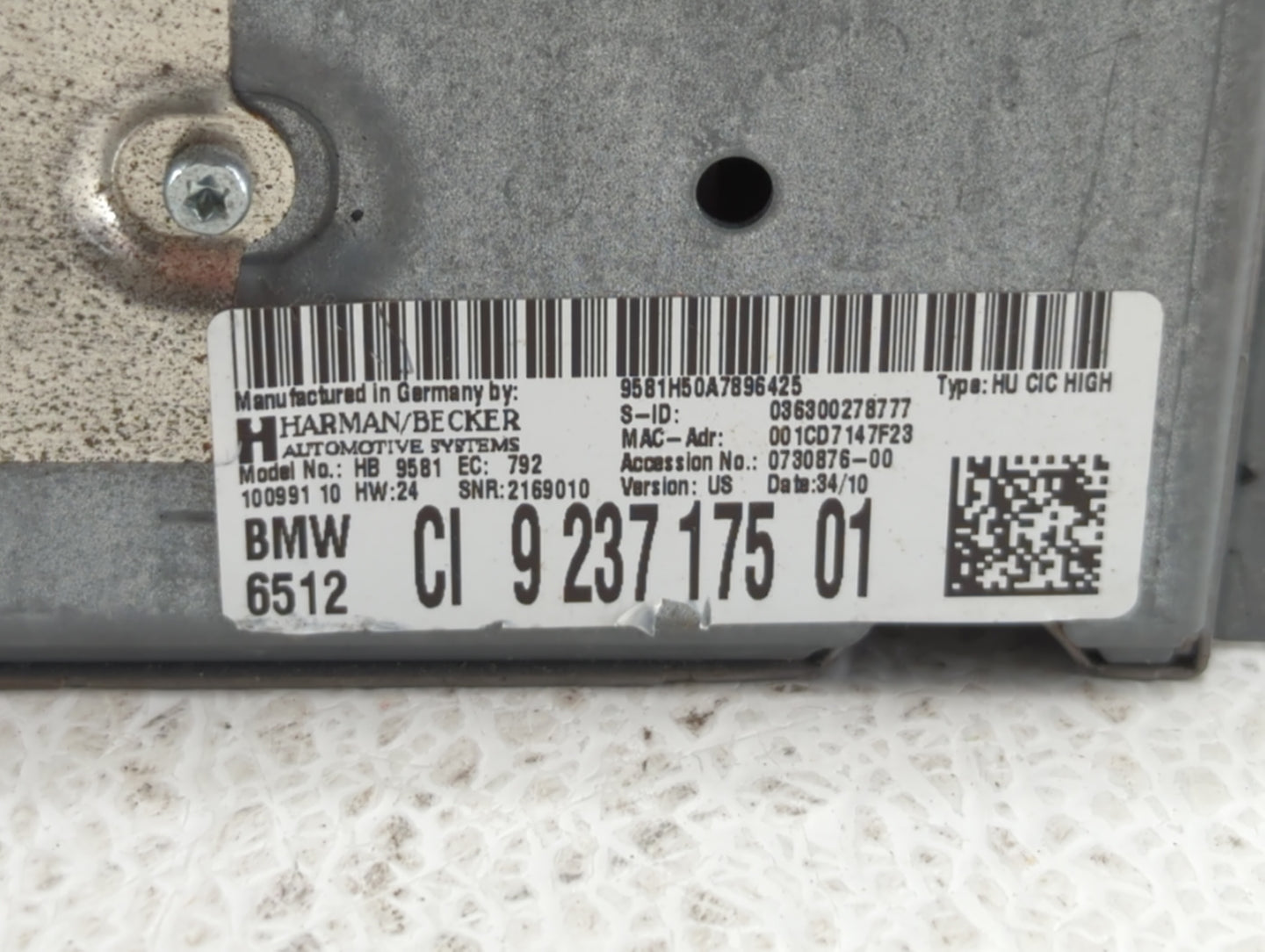 2009-2010 Bmw 750i Am Fm Cd Player Radio Receiver - Oemusedautoparts1.com