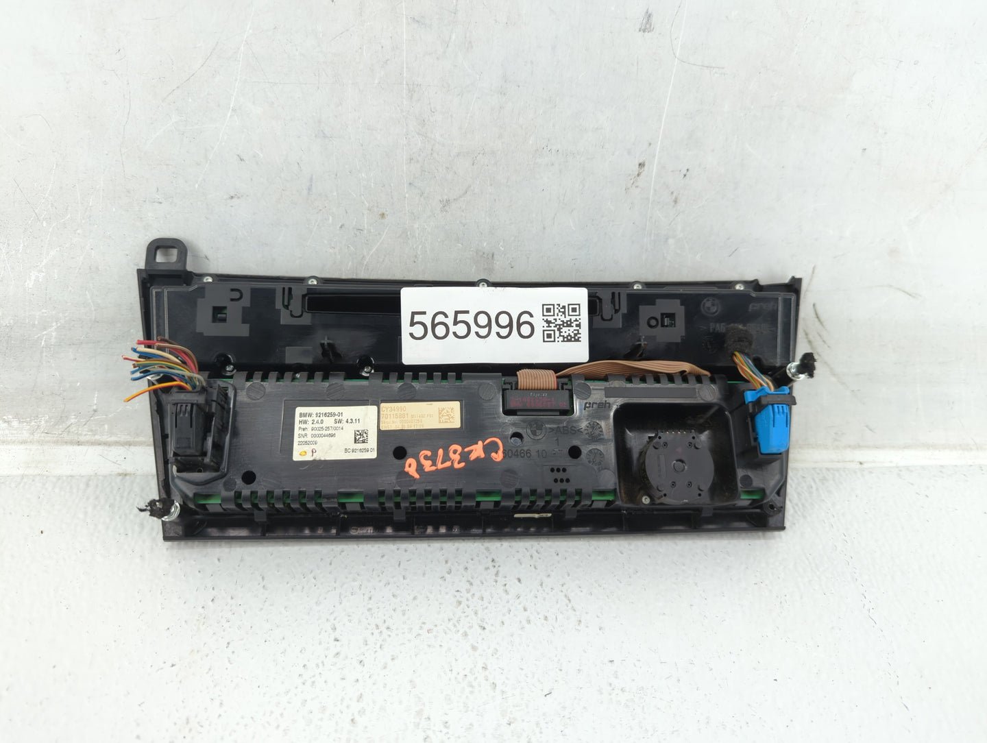 2009-2012 Bmw 750i Climate Control Module Temperature AC/Heater Replacement P/N:9216259-01 9229821-01 Fits OEM Used Auto Par