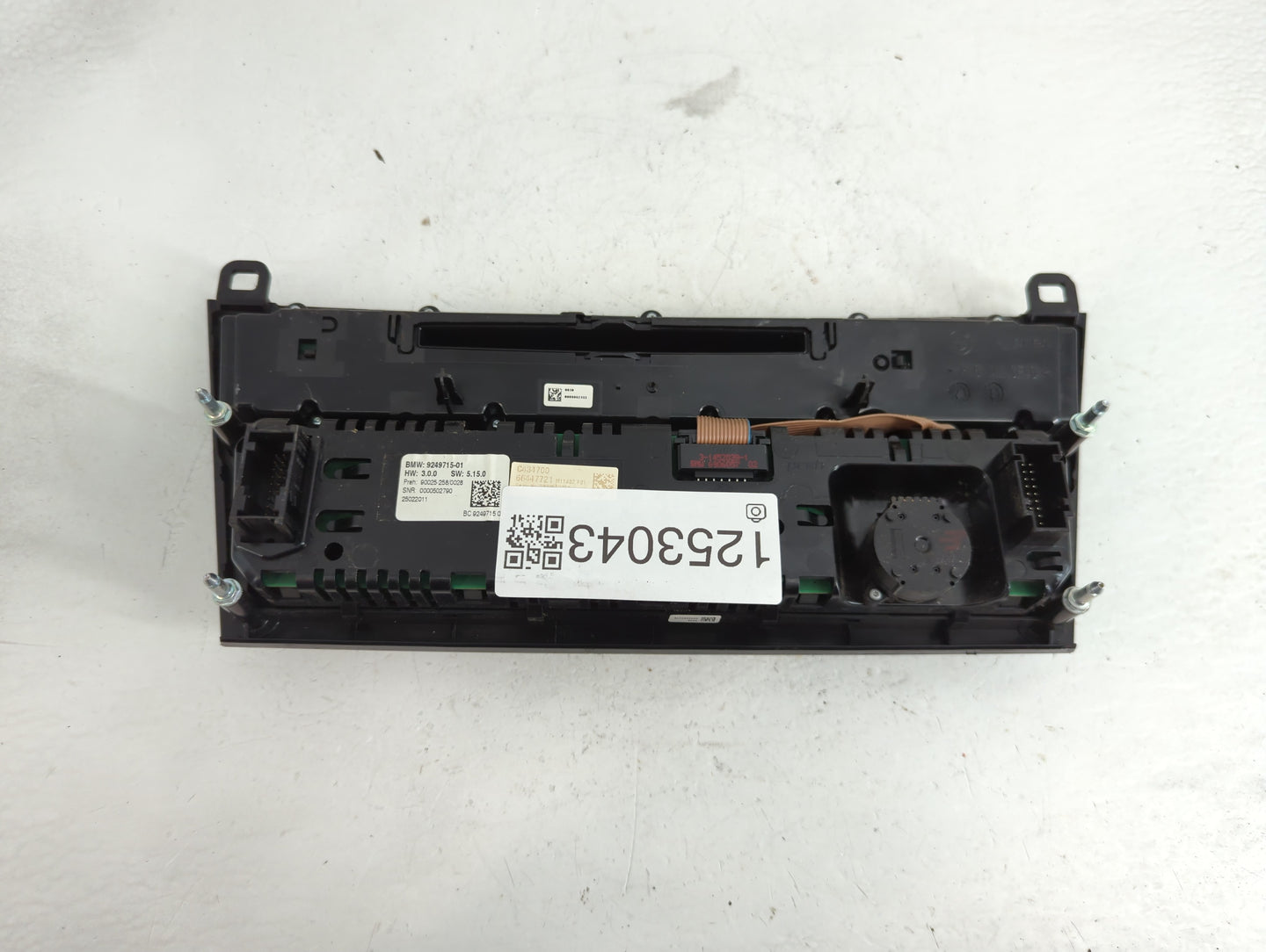 2009 Bmw 750li Radio AM FM Cd Player Receiver Replacement P/N:9249715-01 Fits OEM Used Auto Parts - Oemusedautoparts1.com