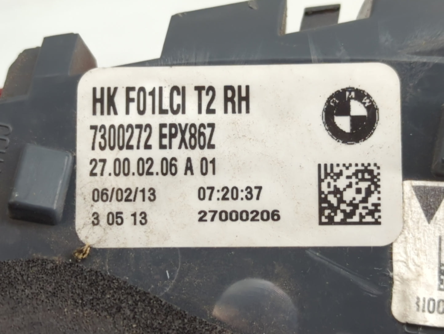 2009 Bmw 7 Series Tail Light Assembly Passenger Right OEM P/N:7300272 Fits OEM Used Auto Parts - Oemusedautoparts1.com