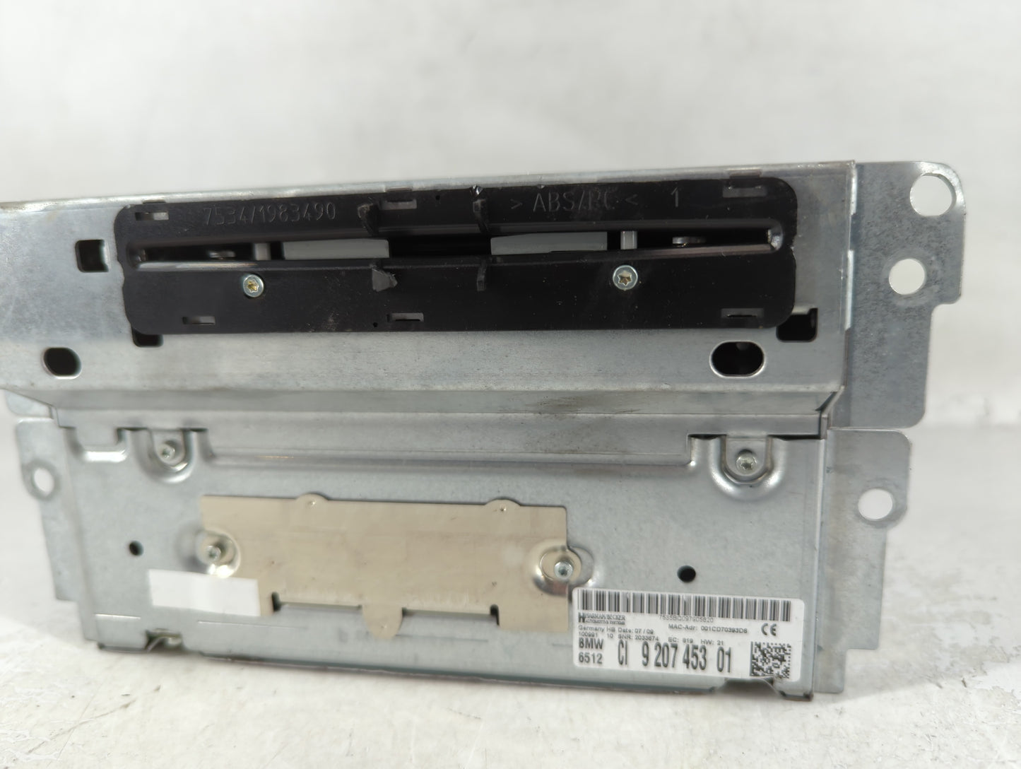 2009 Bmw 7 Series Radio AM FM Cd Player Receiver Replacement P/N:CI 9 207 453 01 Fits OEM Used Auto Parts - Oemusedautoparts