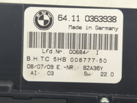 2004-2010 Bmw X3 Climate Control Module Temperature AC/Heater Replacement P/N:64110363938 5HB008777-50 Fits OEM Used Auto Pa