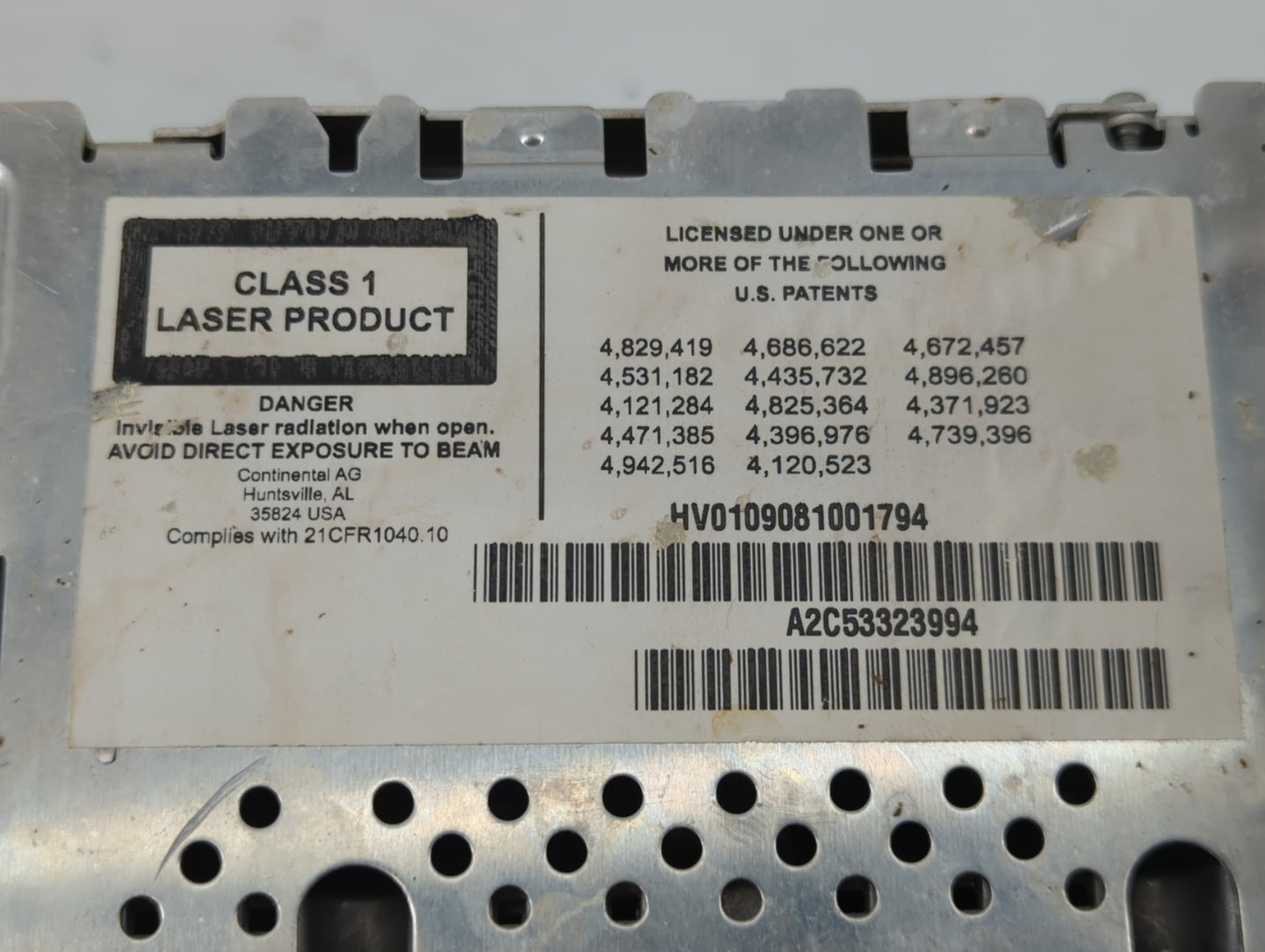 2007-2010 Bmw X5 Radio AM FM Cd Player Receiver Replacement P/N:4 829 419 Fits Fits 2007 2008 2009 2010 OEM Used Auto Parts 