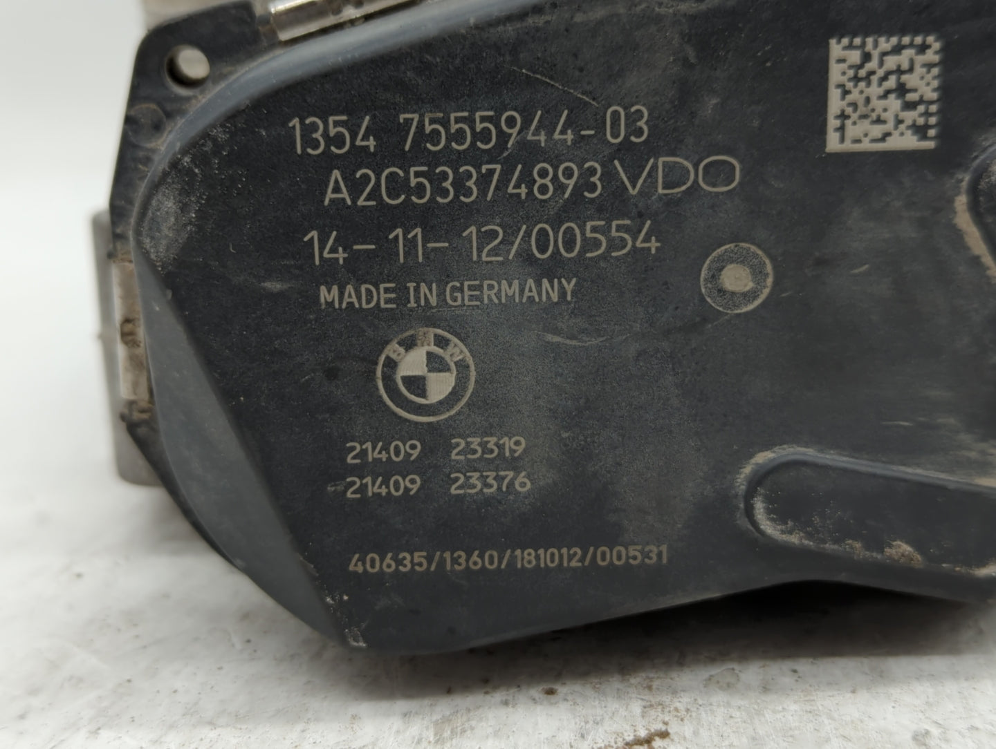 2011-2018 Bmw X5 Throttle Body P/N:7 555 944 7555944 Fits Fits 2008 2009 2010 2011 2012 2013 2014 2015 2016 2017 2018 OEM Us