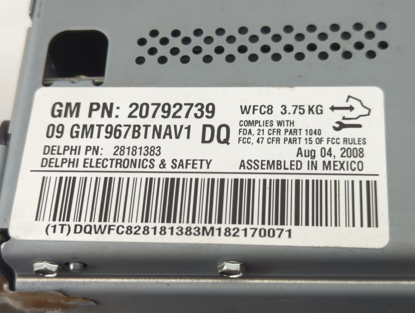 2009 Buick Enclave Radio AM FM Cd Player Receiver Replacement P/N:20792739 Fits OEM Used Auto Parts - Oemusedautoparts1.com