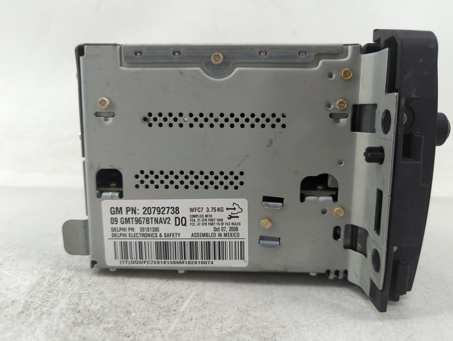 2009 Buick Enclave Radio AM FM Cd Player Receiver Replacement P/N:20792738 28181386, 09GMT967BTNAV2 Fits OEM Used Auto Parts