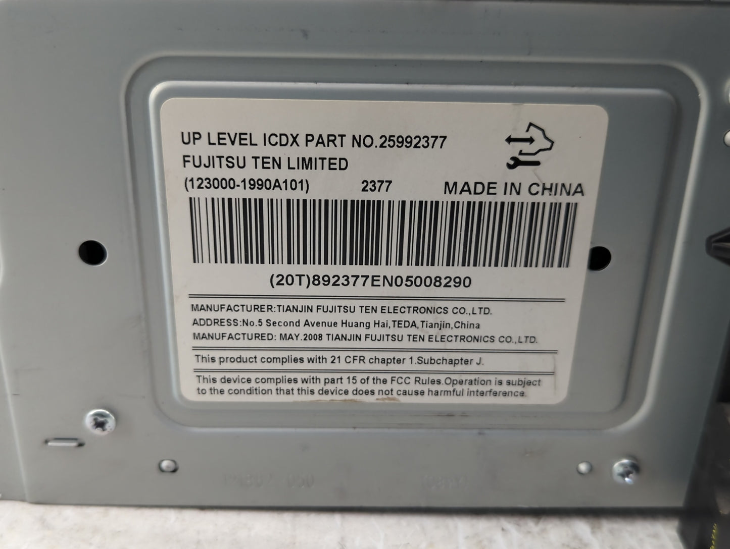 2009 Buick Lucerne Radio AM FM Cd Player Receiver Replacement P/N:25992377 Fits OEM Used Auto Parts - Oemusedautoparts1.com