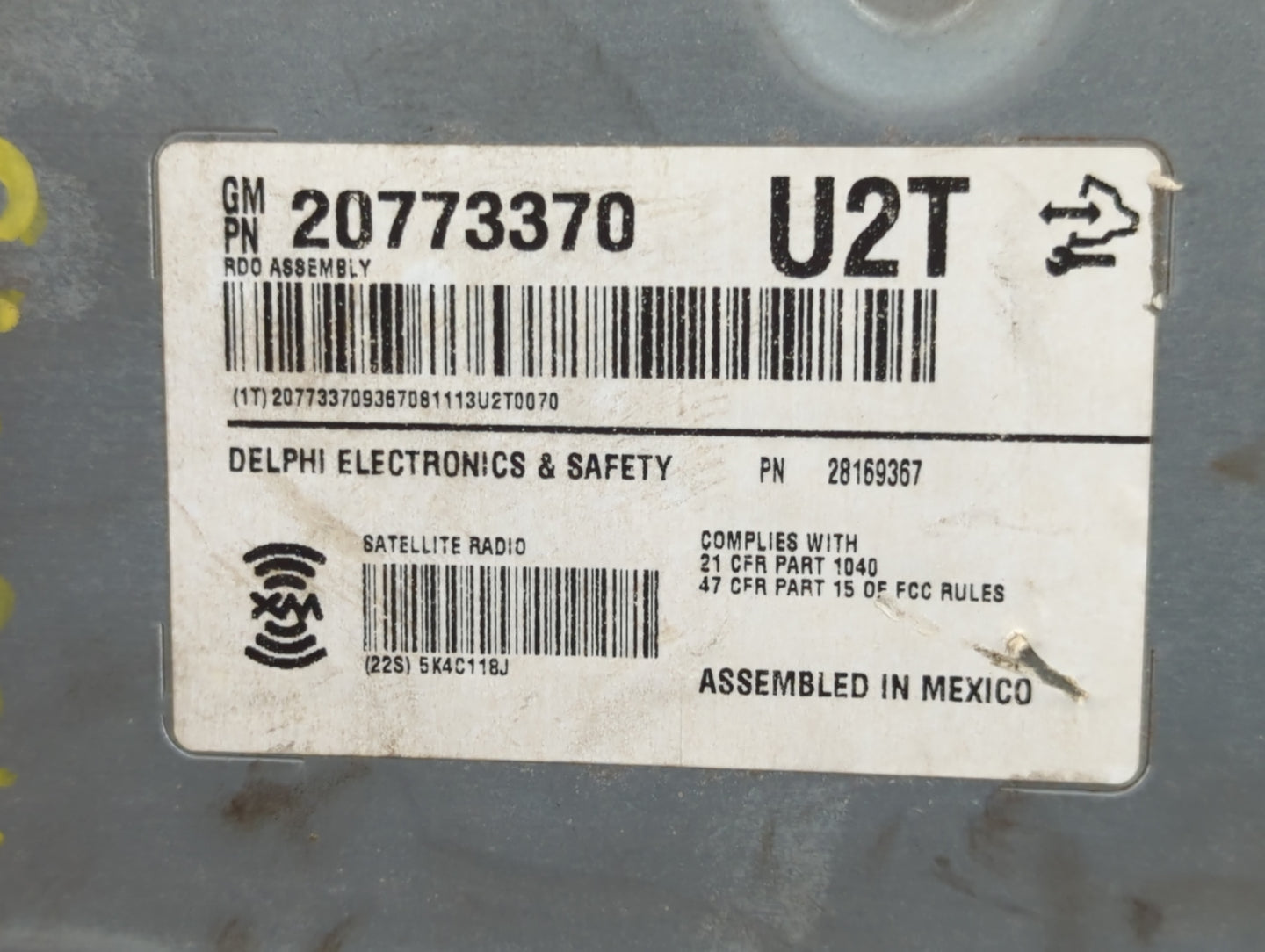 2008-2014 Cadillac Cts Radio AM FM Cd Player Receiver Replacement P/N:20773370 Fits Fits 2008 2009 2010 2011 2012 2013 2014 